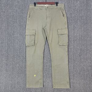 Jachs Cargo Pants Mens 35x31* Khaki Green Cotton Blend Workwear